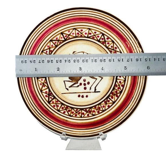 Keramikos Athens Greece Stag Handmade Wall Decor 6" Plate Vintage Display Decor - Picture 5 of 10